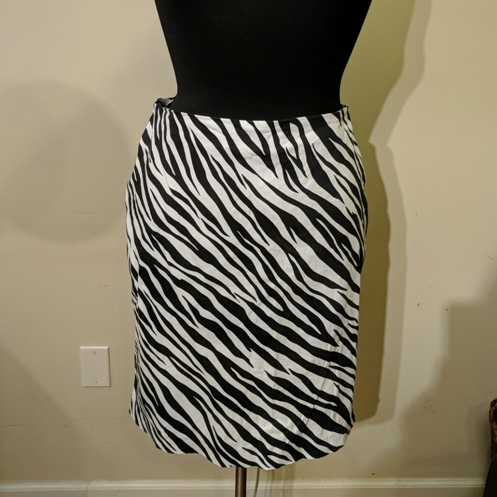 Zebra print pencil skirt